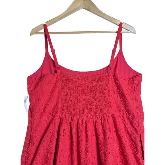 Old Navy Women’s Red Summer Eyelet Fit and Flare Dress with Pockets Size XL NWT - Picture 8 of 10